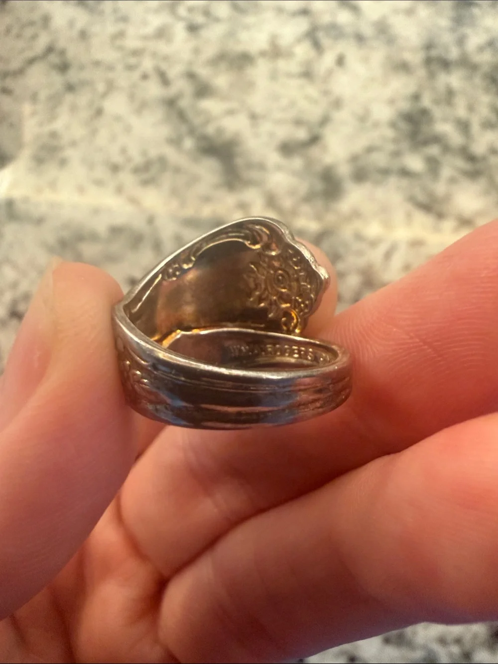 Floral Silver-Tone Spoon Ring - Women's Jewelry